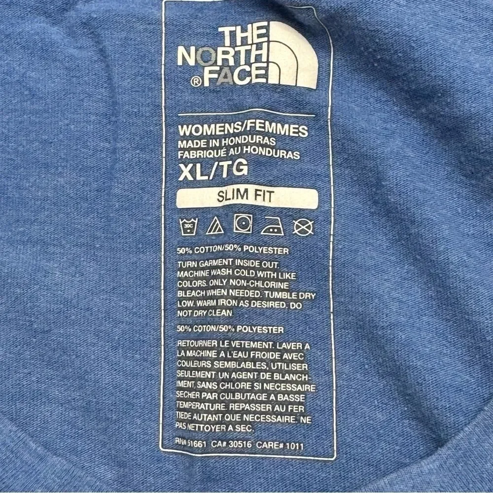 The North Face Half Dome Two Blend Short Sleeve Tee Women’s Blue Red Size XL - Picture 6 of 7